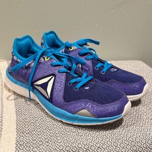 Reebok Purple & Blue Zprint Memory foam Athletic Sneakers Running Shoes Sneaks